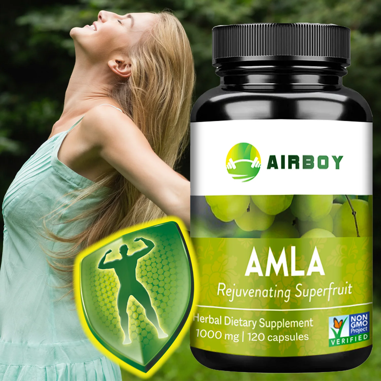 

Organic Amla Capsules - Supports Immune Function, Promotes Heart Health, Detoxifies The Body, and Acts As An Antioxidant
