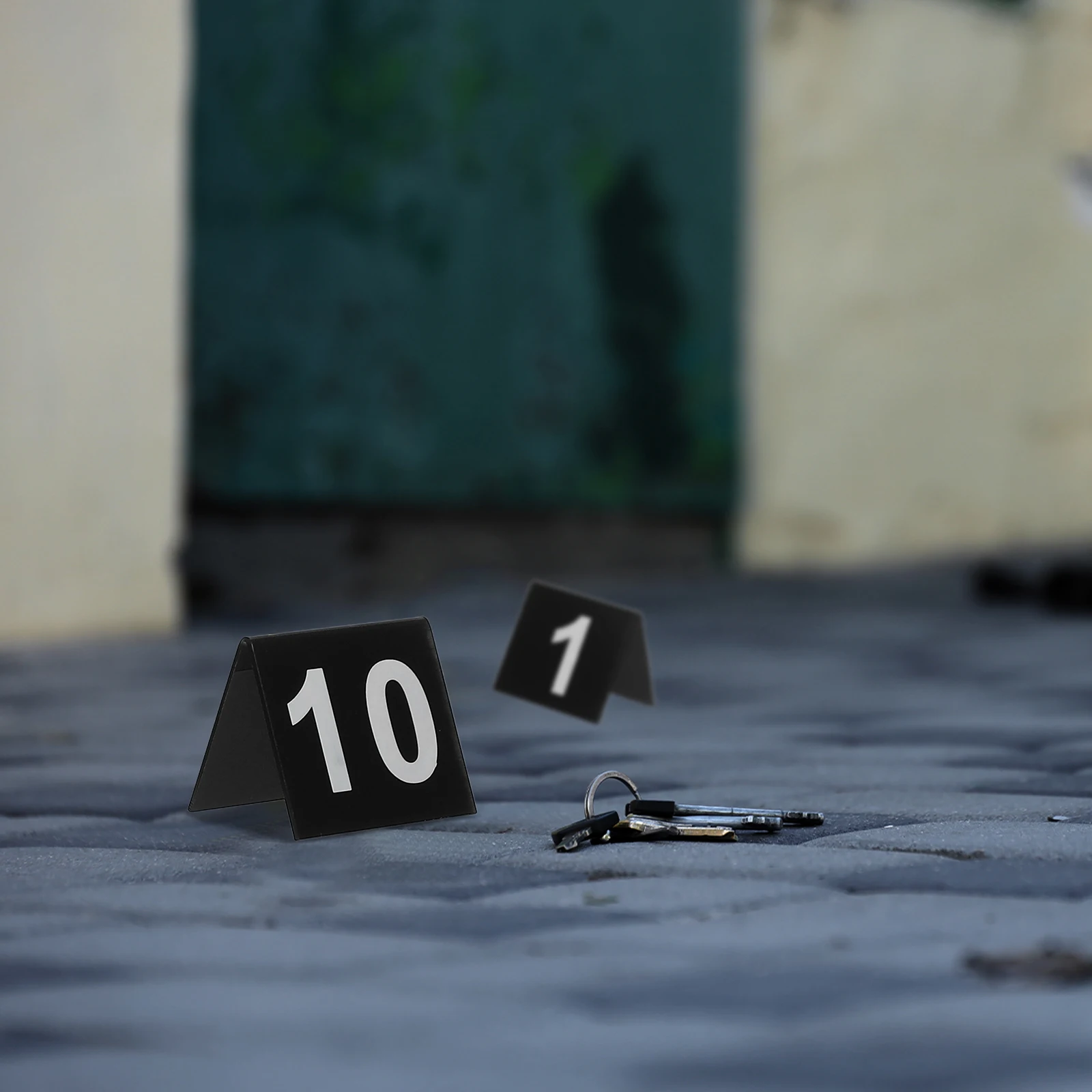 

15pcs Number Plates Dual-sided Markers Acrylic Material Restaurant Tables Crime Scene House Address Door Signs Thick
