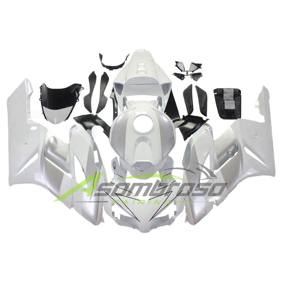 For Honda CBR 1000RR SC57 2004-2005 Racing Fairing Body Work Kit Left Right Side Panels Front Fender Rear Seat Cowl White Silver view 2