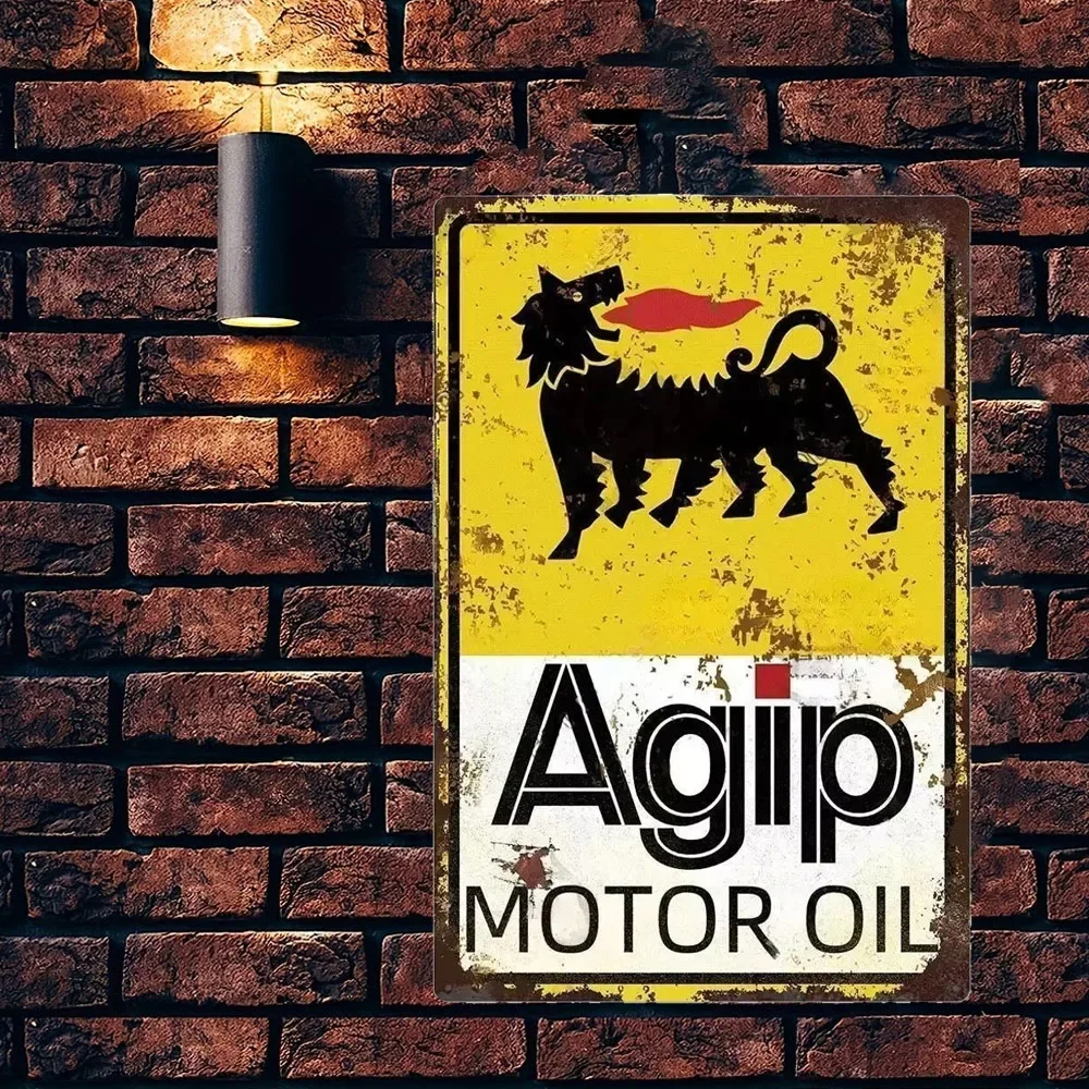 علامات وملصقات معدنية عتيقة لزيت المحرك - لوحات زخرفية قديمة | لوحة فنية جدارية مثالية للمرآب ومحطات الغاز وكهوف الرجل #5