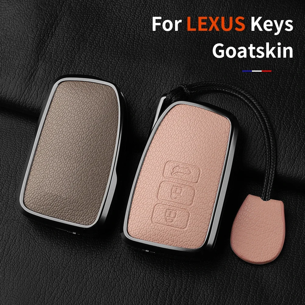 Aluminum Alloy Goatskin Car Key Case Cover For Lexus 300h 350 NX RX GS 250 IS 250 350 ES 300h RC 200 250 350 LS 450h 300h