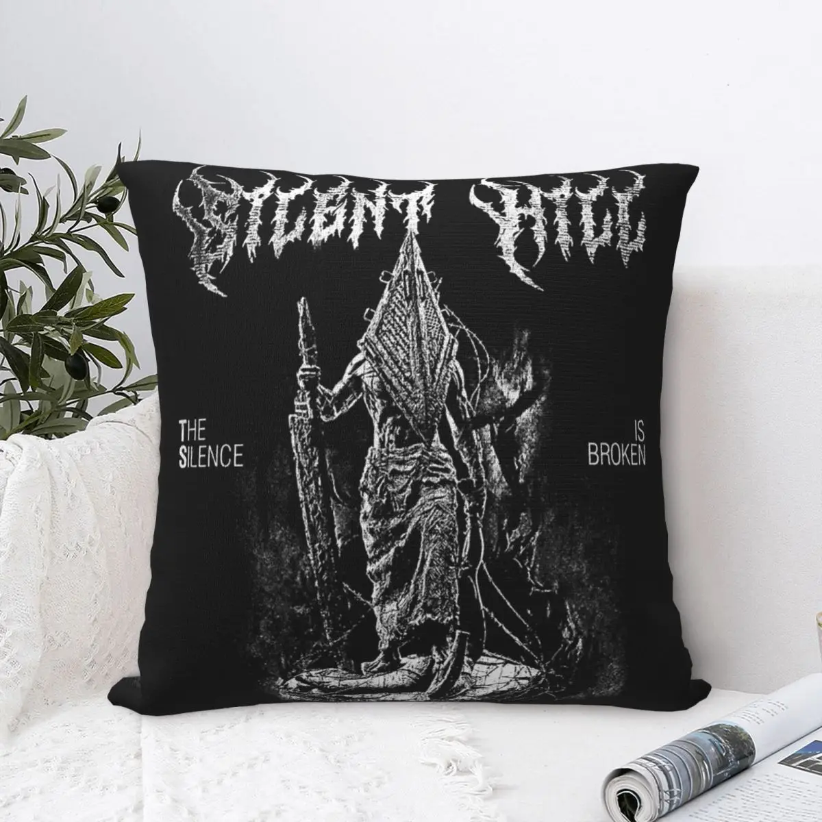 Silent Hill Pyramid Head Vintage Pillowcase Soft Polyester Cushion Cover Gift Throw Pillow Case Cover Home Zippered 40*40cm