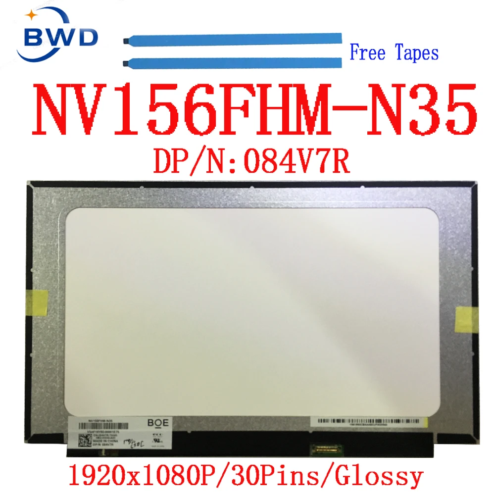 084V7R For Dell G3 15 3590 3779 Inspiron 7560 7572 NV156FHM-N3D NV156FHM-N35 LP156WF9 SPC1 IPS LCD Screen Display Panel 30 pin