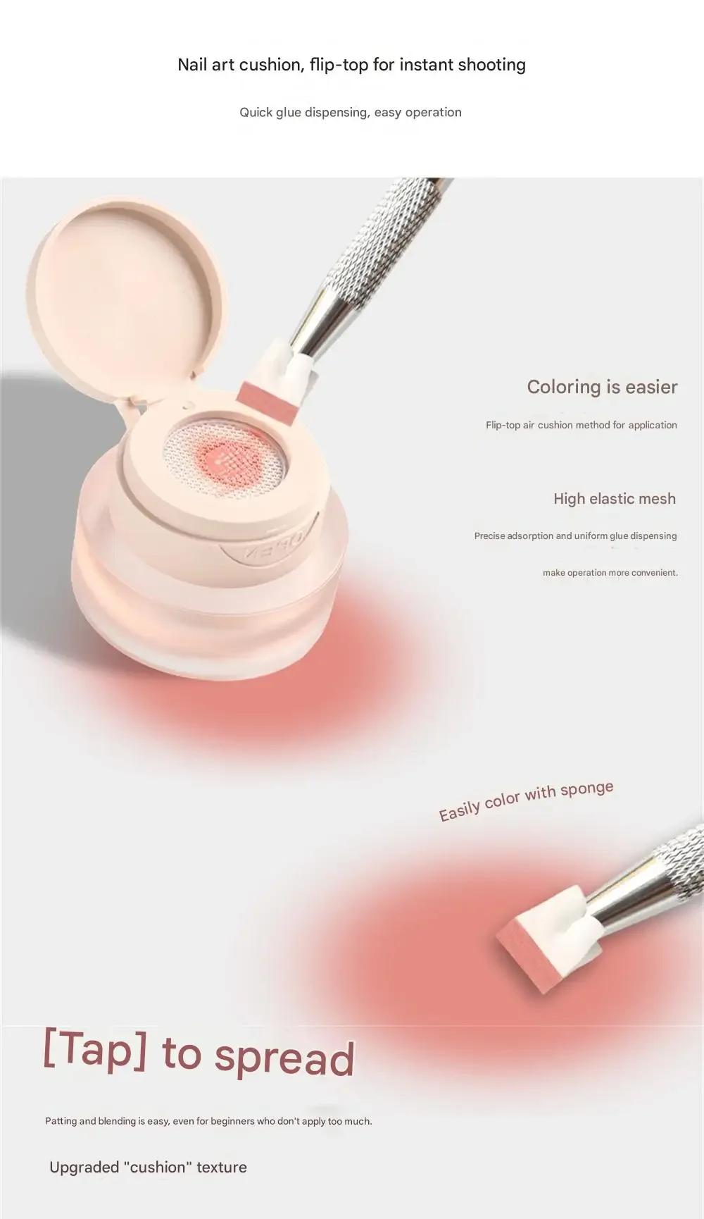 5g Nagel-Luftkissen-Patting-Gel, einfarbig, Farbverlauf, Blooming Painting Gel Polish, UV/LED Maniküre, DIY Salon Nagelkunst Lack – Detail 12