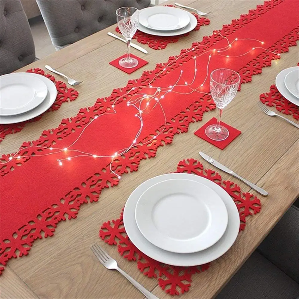 

Modern Dining Table Placemat Lightweight Anti-scalding Long Lasting Christmas Placemat Multipurpose