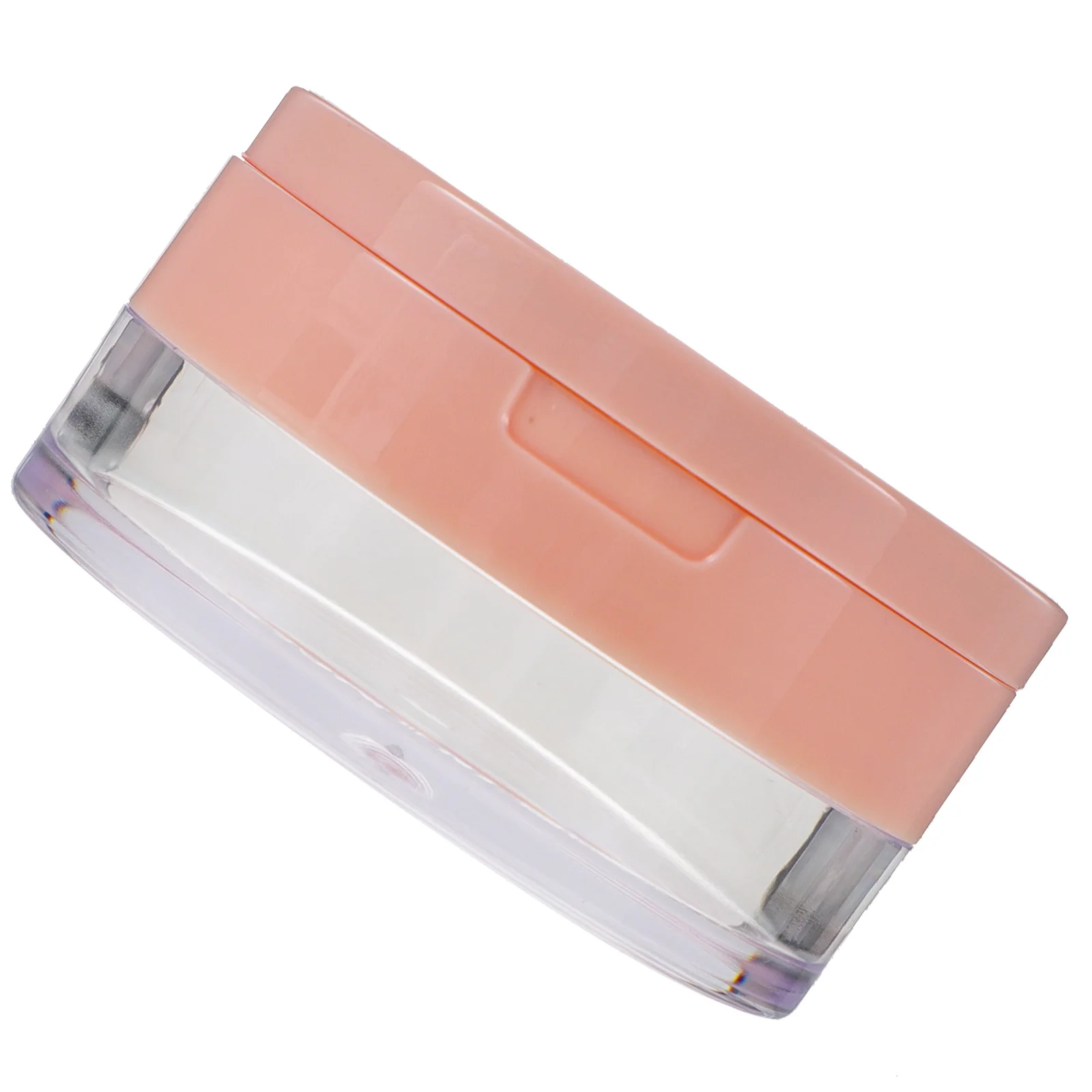 علبة بودرة فارغة وردية محمولة بطبقة مزدوجة حاوية بودرة سائبة مرآة ماكياج نفخة حامل تخزين السفر في الهواء الطلق #1