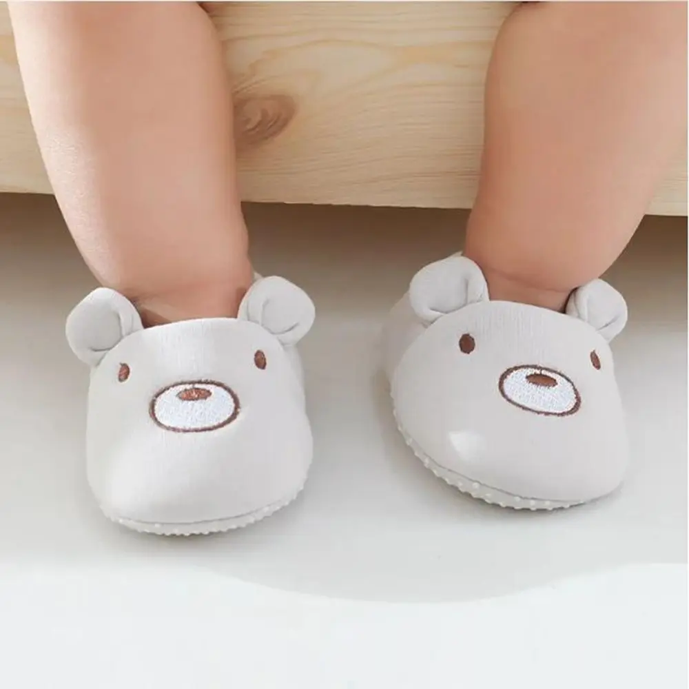 Cute Cotton Baby Shoes Animal Pattern Anti Slip Newborn Socks Shoes Soft with Ears Baby Floor Sneakers Indoor