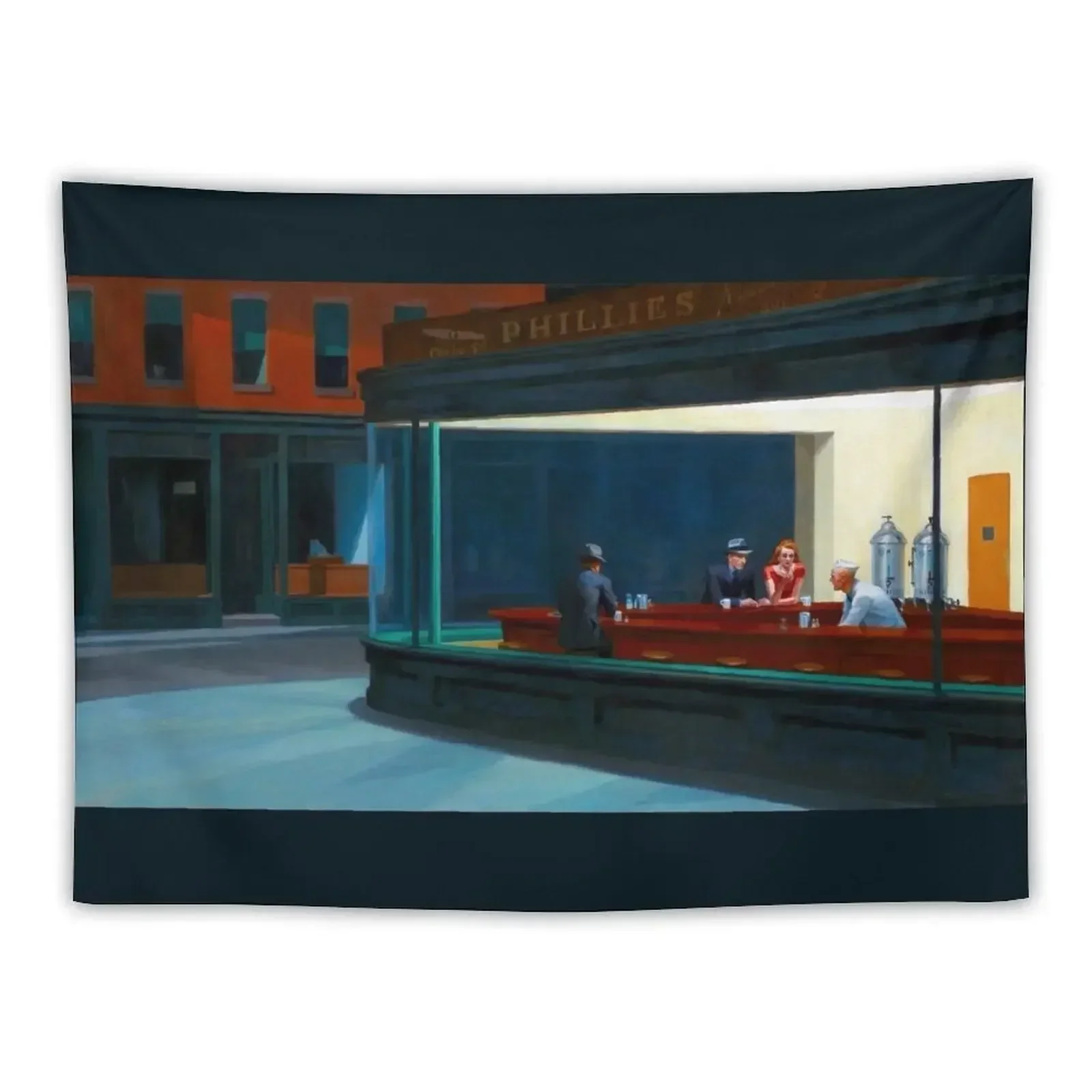 

Nighthawks by Edward Hopper (1942) Tapestry Room Aesthetic Decor Decor For Room Nordic Home Decor Tapestry