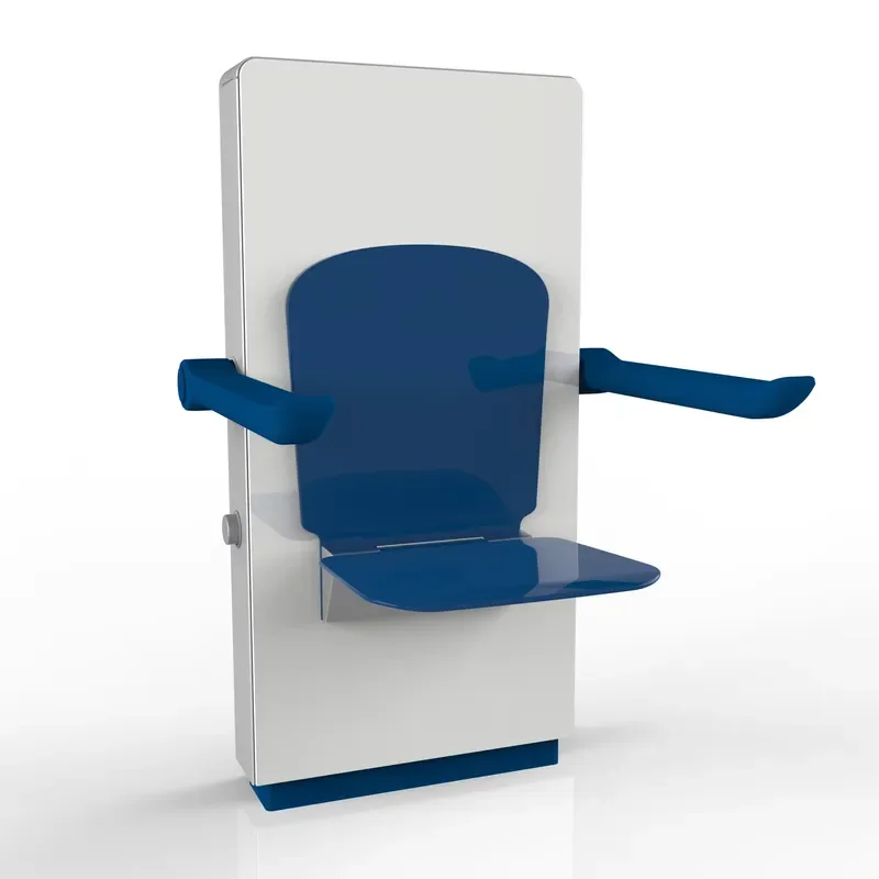 Wall Mounted Folding Shower Seat Non Slip Safety Chair for Elderly Disabled Modern Bathroom Bench Foldable Support Stool
