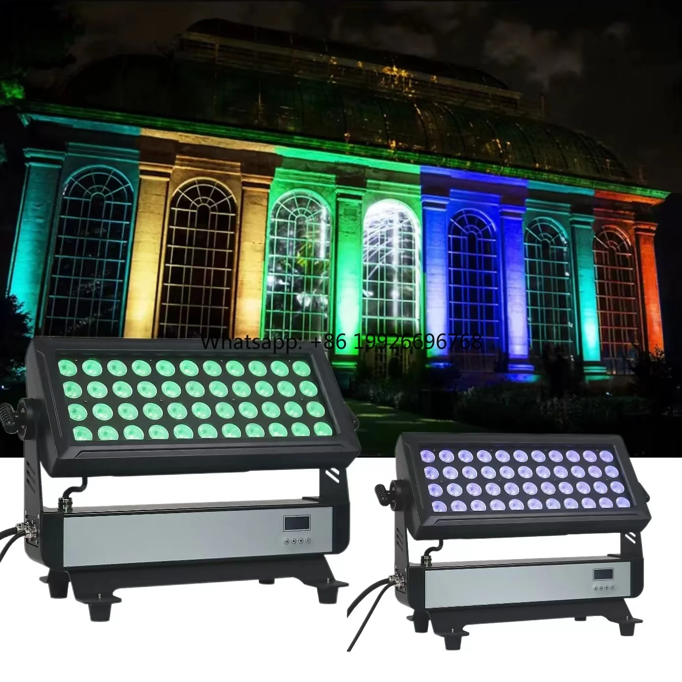 

IP65 Водонепроницаемый RGBWA 44x10 Светодиодный прожектор для мытья сцены DMX512 Режим управления Эффект луча