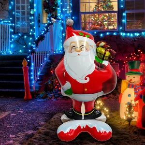 Aufrechter Santa Claus Ballon, Weihnachtsfeierdekorationen, Frohe Weihnachten viertes Ornamente, 1PC 10 Hauptverkaufstruktur - №7