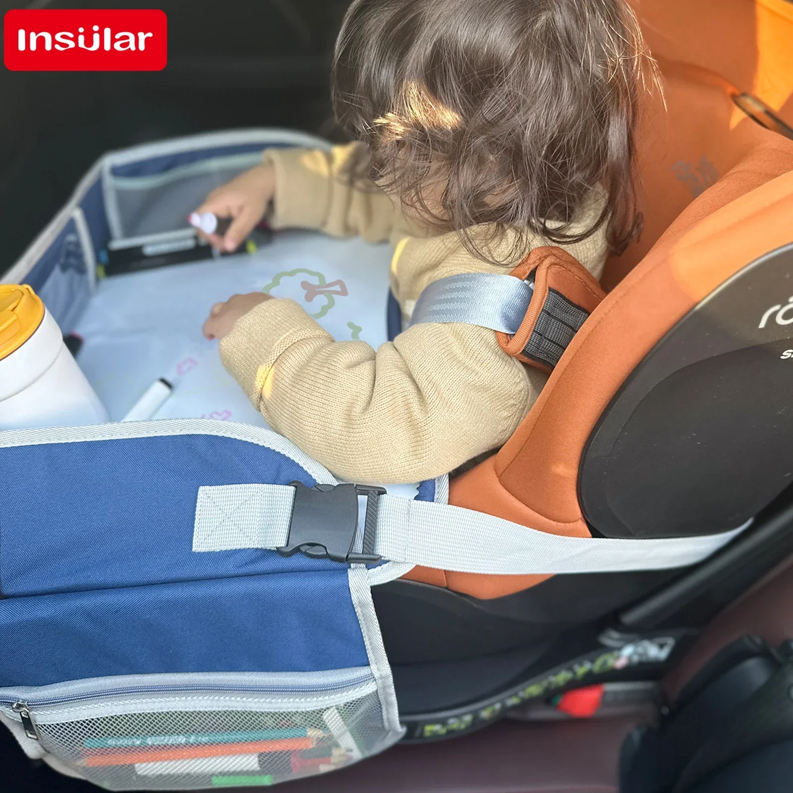 Folding Children's Car Portable Travel Multi functional Painting Board Easy to Wipe Boys and Girls Whiteboard Painting BoardTray