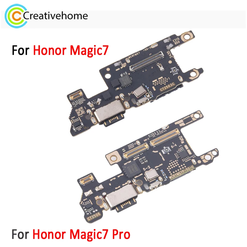 لوحة منفذ شحن OEM لهاتف Honor Magic 7 / Magic7 Pro، قاعدة شحن USB مع جزء استبدال مقبس حامل بطاقة SIM