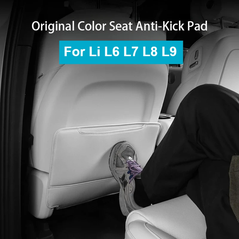 For Li Lixiang L6 L7 L8 L9 Leather Car Anti Kick Mat Pad Anti-kick Mat Protector Seat Back Protector with Organizer Pocket