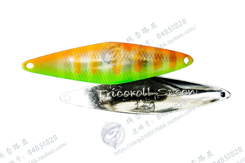 Japan JACKALL TRICOROLL SPOON Stream Sequins 10g 14g Rhombic Long-throw Trout Bait.