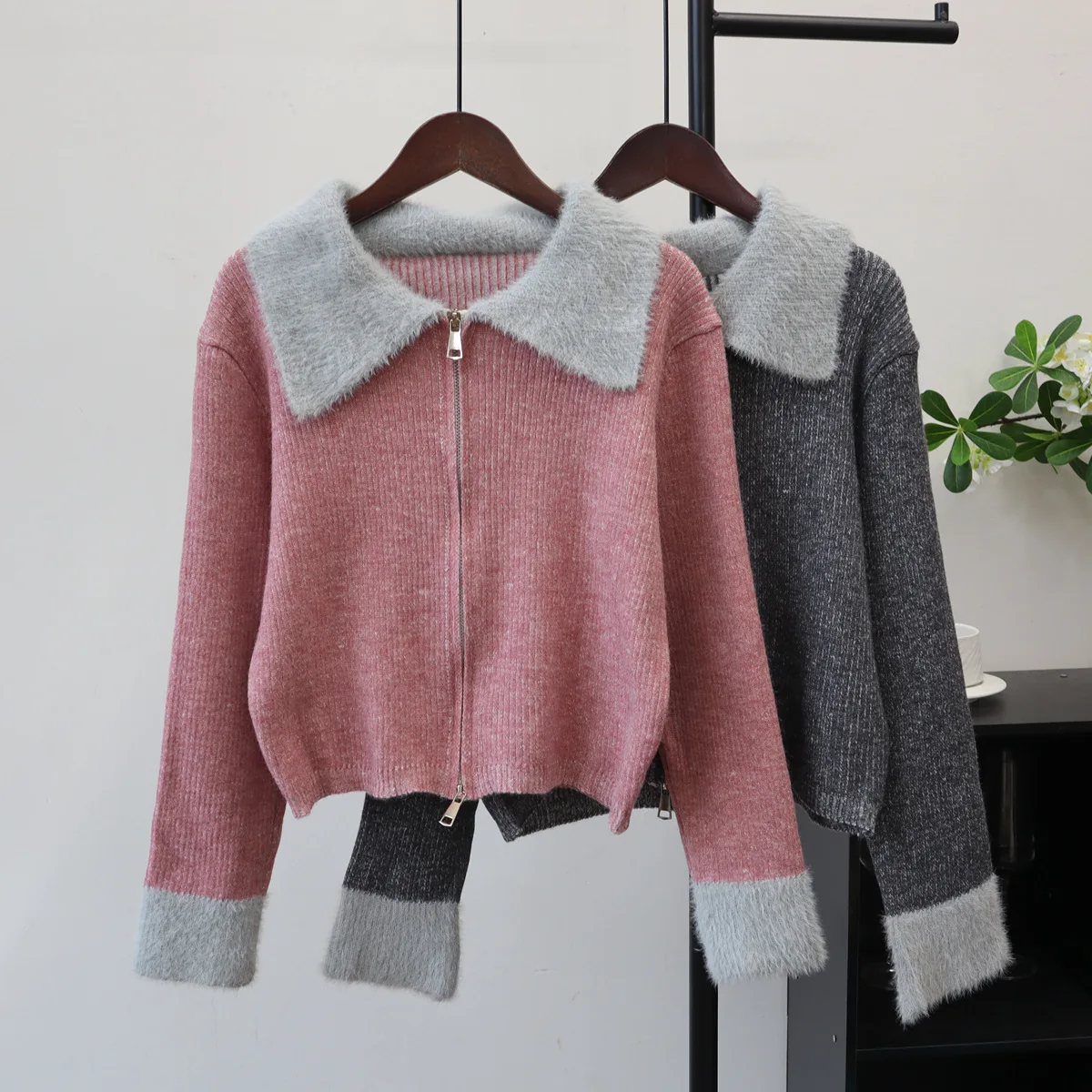 

Кардиган, женские пальто, куртки на молнии с отложным воротником, свитера, джемперы с длинными рукавами, уличная одежда Y2k, элегантная осень-зима 2025