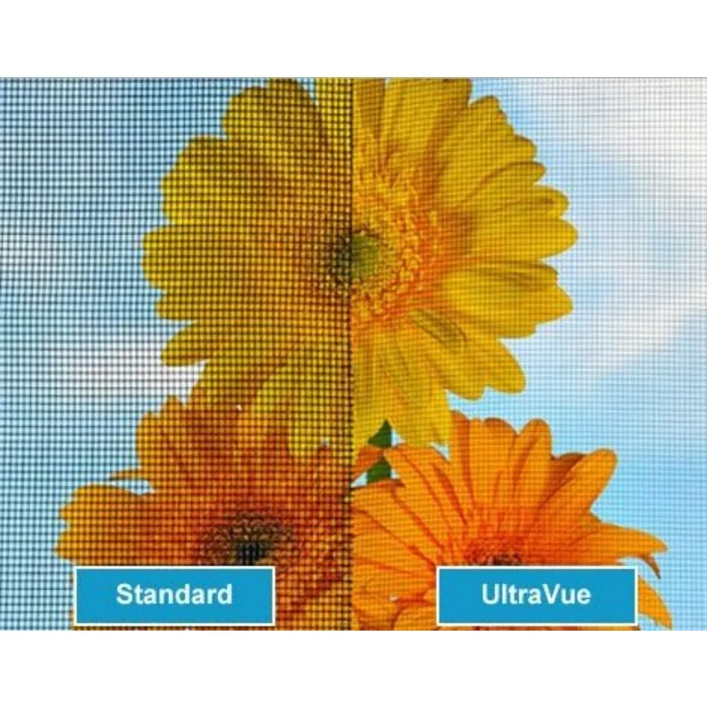 شبكة شاشة Phifer UltraVue2 عالية الوضوح للنوافذ والأبواب والشرفات - لفة 36 × 100 بوصة، شاشة غير مرئية تقريبًا #2