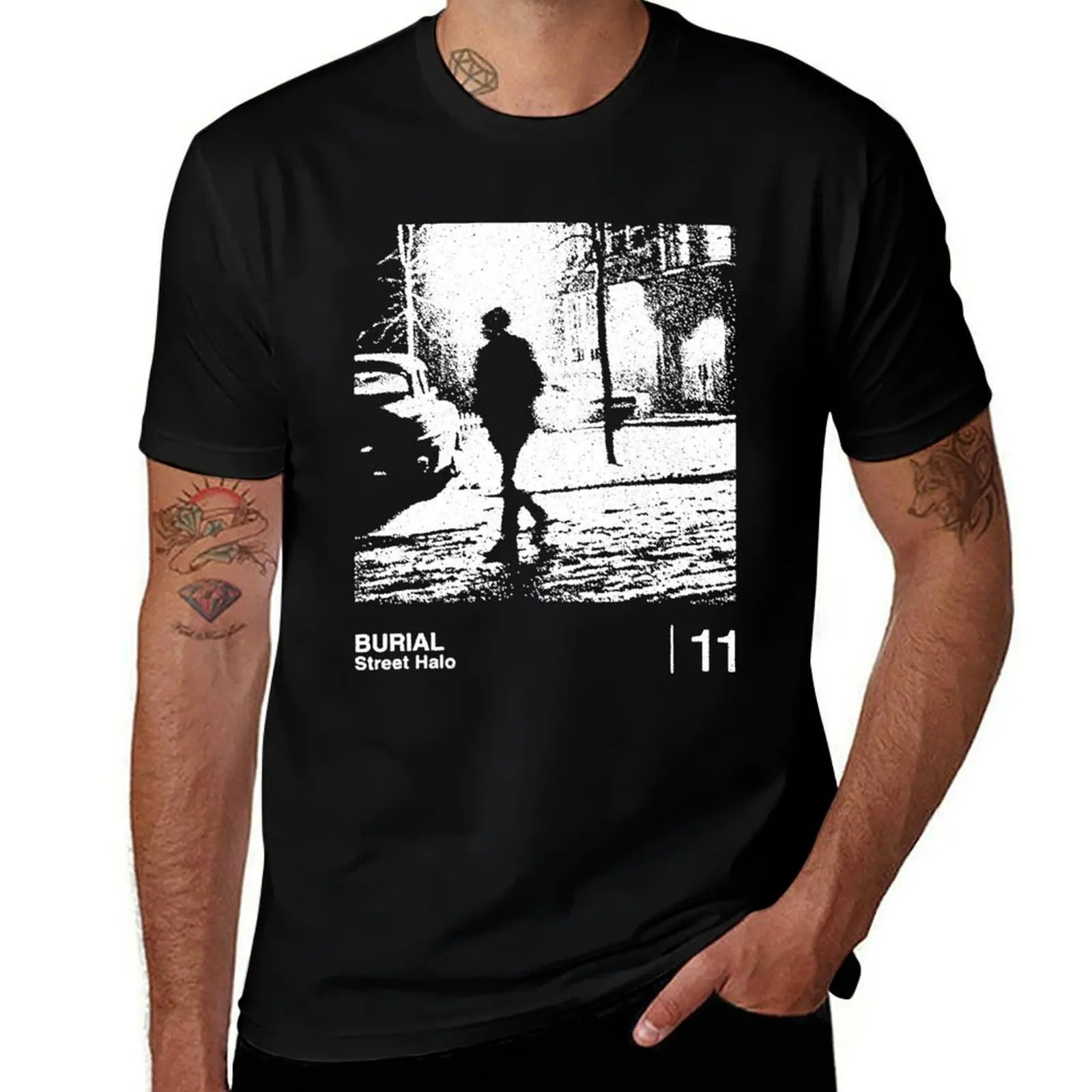 Burial / Minimalist Graphic Artwork Design T-Shirt Big Size Loose Fit Tee Shirt