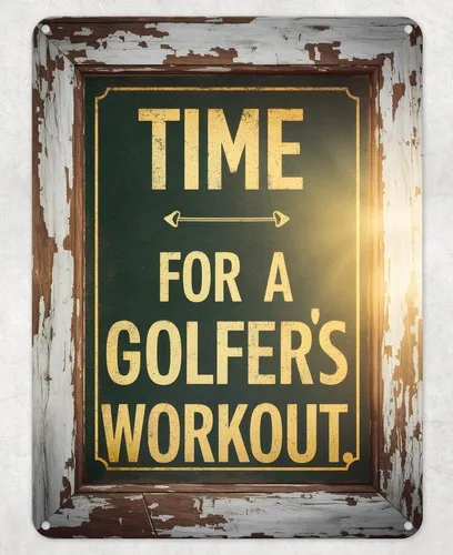 Time for a Golfers Workout Metal Poster Wall Tin Sign Man Cave Shed Home Plaque --Tin Sign