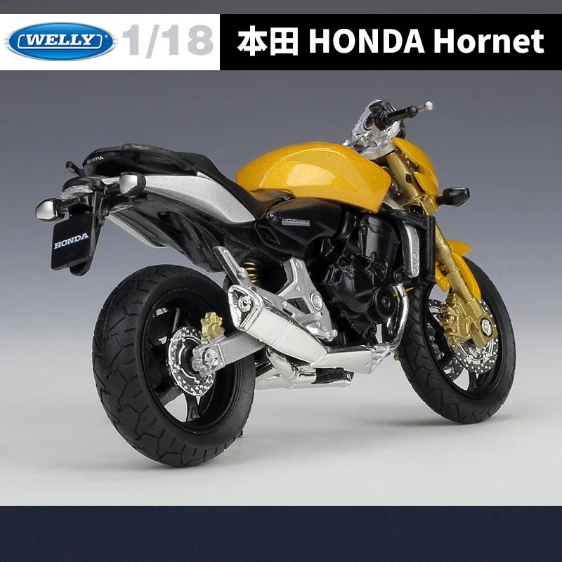 WELLY 1:18 Modello di moto in lega di simulazione HONDA Hornet - Adatto per giocattoli e collezioni per bambini