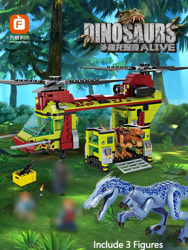 

Jurassic Dinosaurs World Animal Park Blocks Building Brick Dinosaur Figures City Dino Robot Dinosaurios Toys For Children Gifts