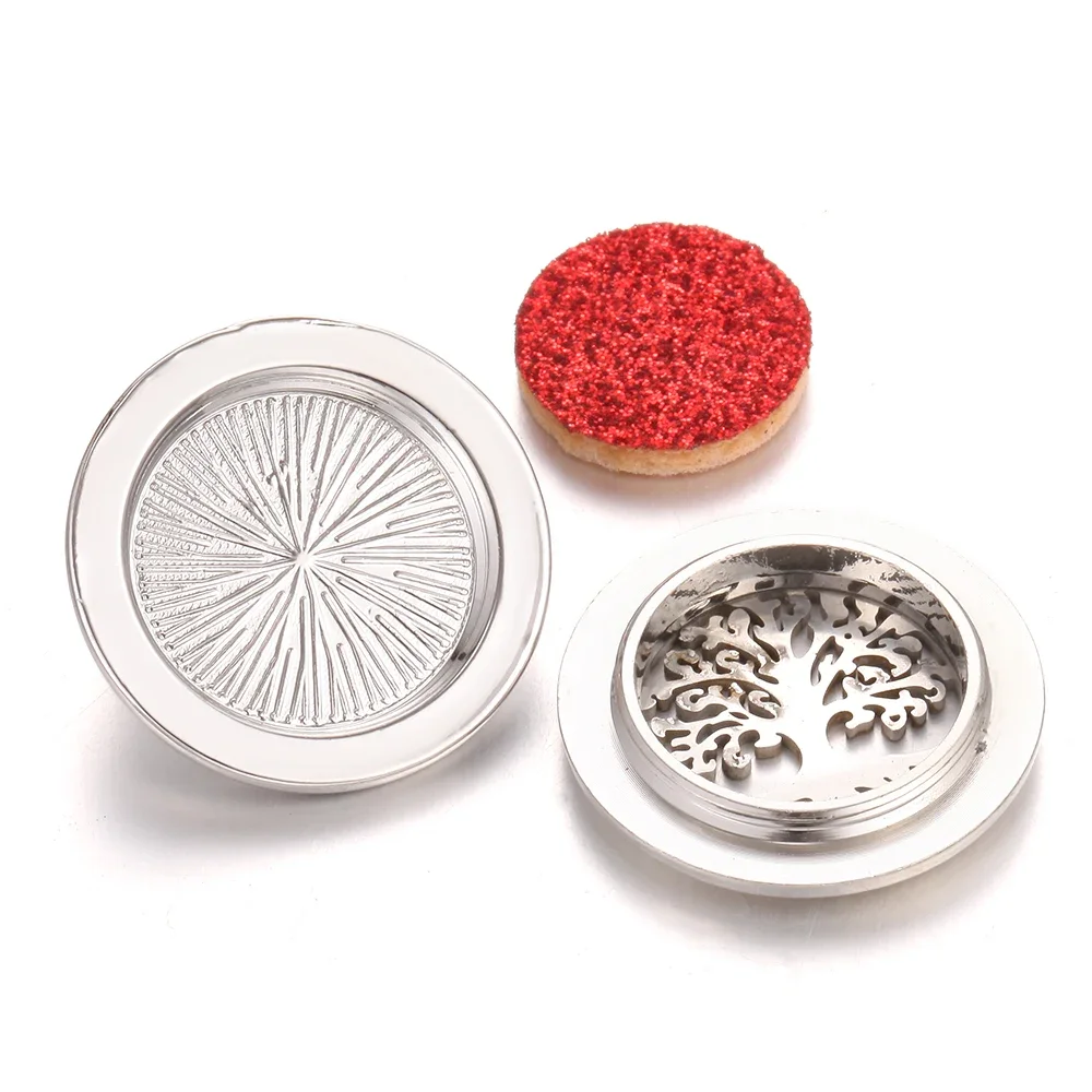 New Aromatherapy Jewelry Brooches Aroma Diffuser Brooch Tree of Life Flower Open Locket DIY Perfume Essential Oil Perfume Brooch