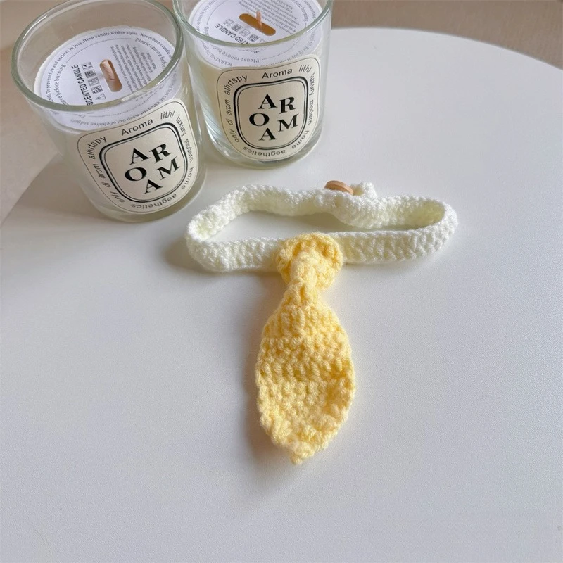 بحتة اليد الكروشيه الحيوانات الأليفة التعادل لينة مرنة القط ربطة القوس فيونكة شتاء دافئ الحيوانات الأليفة الملحقات الكلب مريلة طوق الطرف الديكور