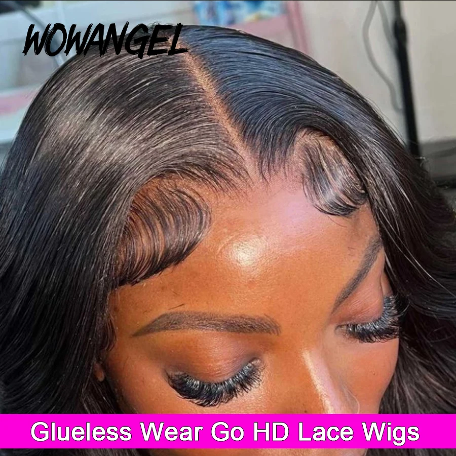 

Wowangel 250% Glueless Preplucked Human Hair Wig Ready to Go Body Wave Wig 5x5 HD Lace Closure Wig Invisible HD Lace Virgin Hair