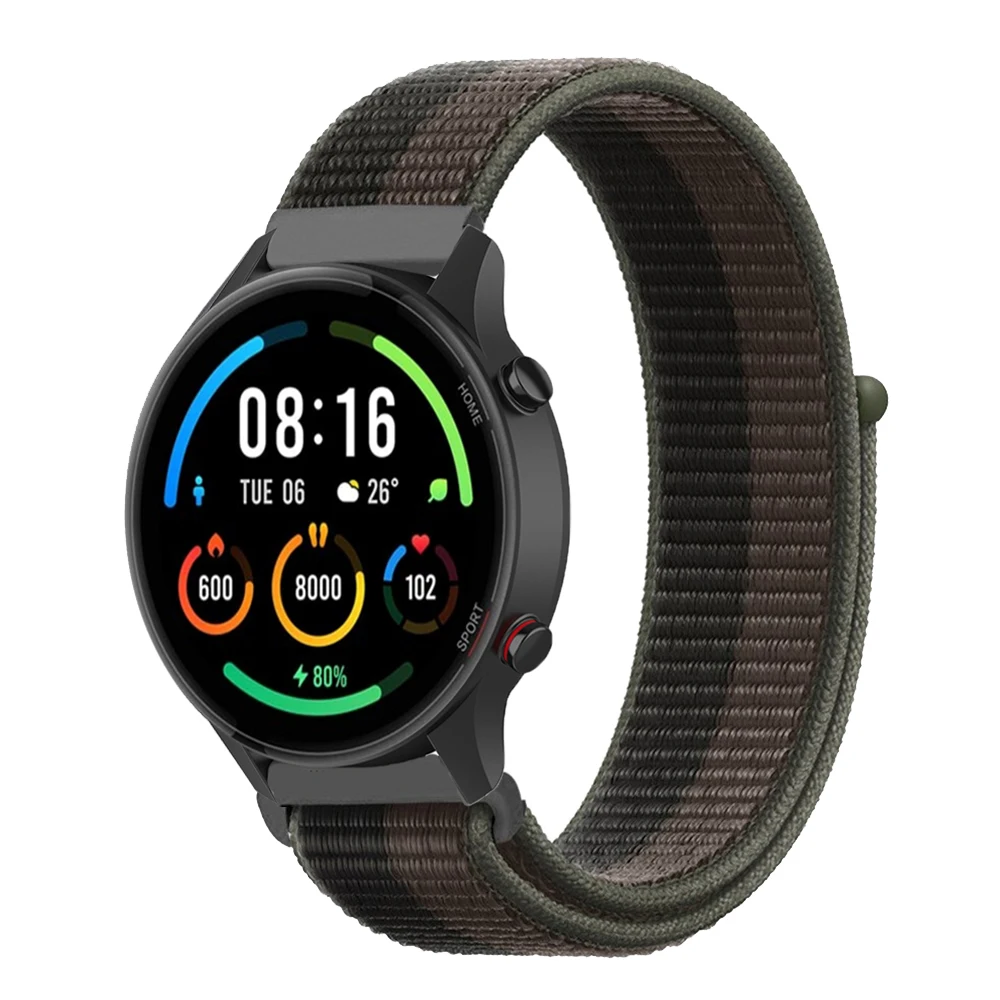 22mm Nylon Loop Strap For Xiaomi MI Watch Color SmartWatch Band For Xiaomi Mi S1 Active Pro Sport Wristband Bracelet Correa Belt