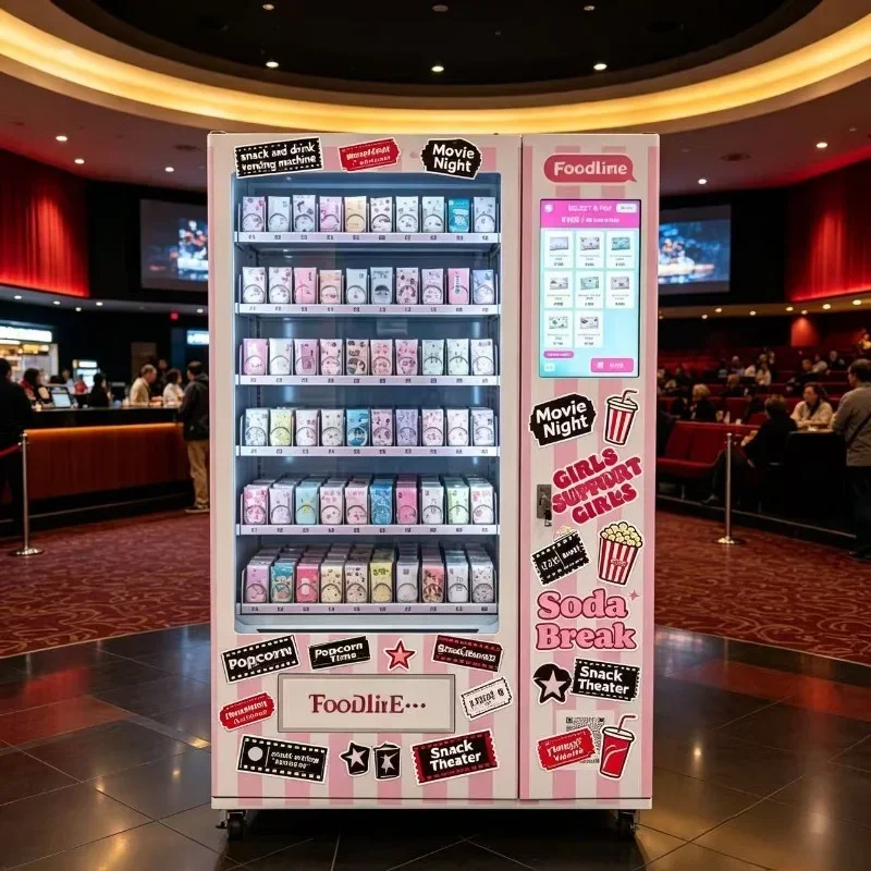 AI Smart Snack Drink Vending Machine Fridge Combo Automatic Beverage Vending Machine For Business Shop Indoor Use