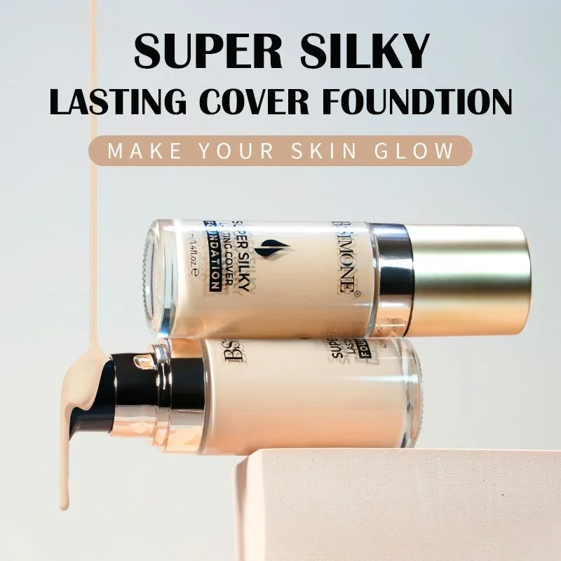 

BSIMONE 1Pc Face Foundation 40ml Strong Coverage Oil-Control Waterproof Long-Lasting Suitable for Multiple Skin Tones