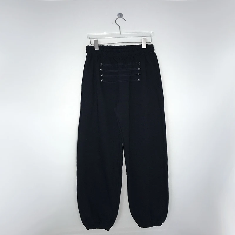 Ancient early pants lace waist rivet wide-leg pants sweatpants drawstring loose drooping Millennium sweatpants women Y2k Style