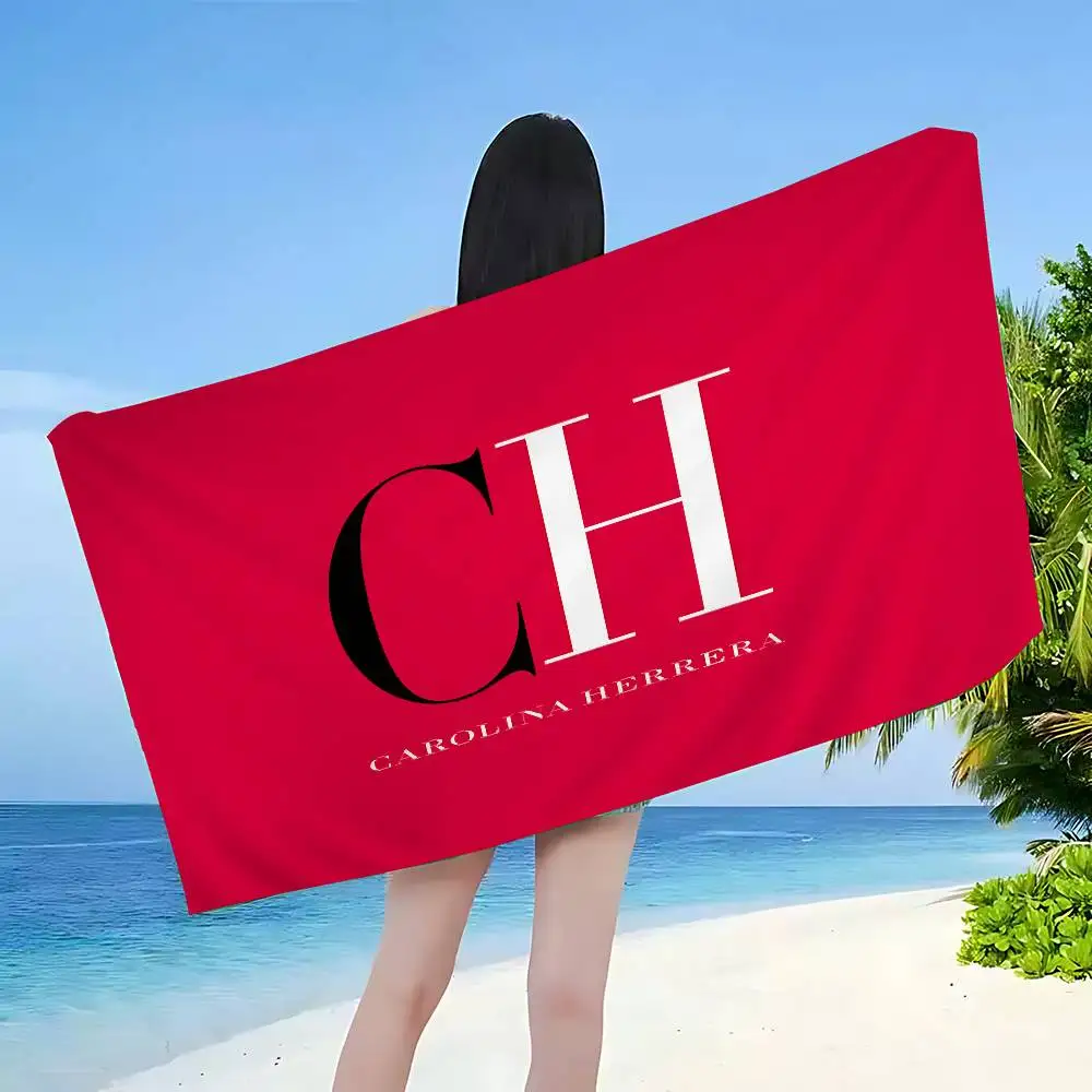 C-CarolinaS Fashion H-HerreraES Beach Towel Colorful Bath Towels for Girl Microfiber Quick Dry Custom Sand Free Beach Yoga