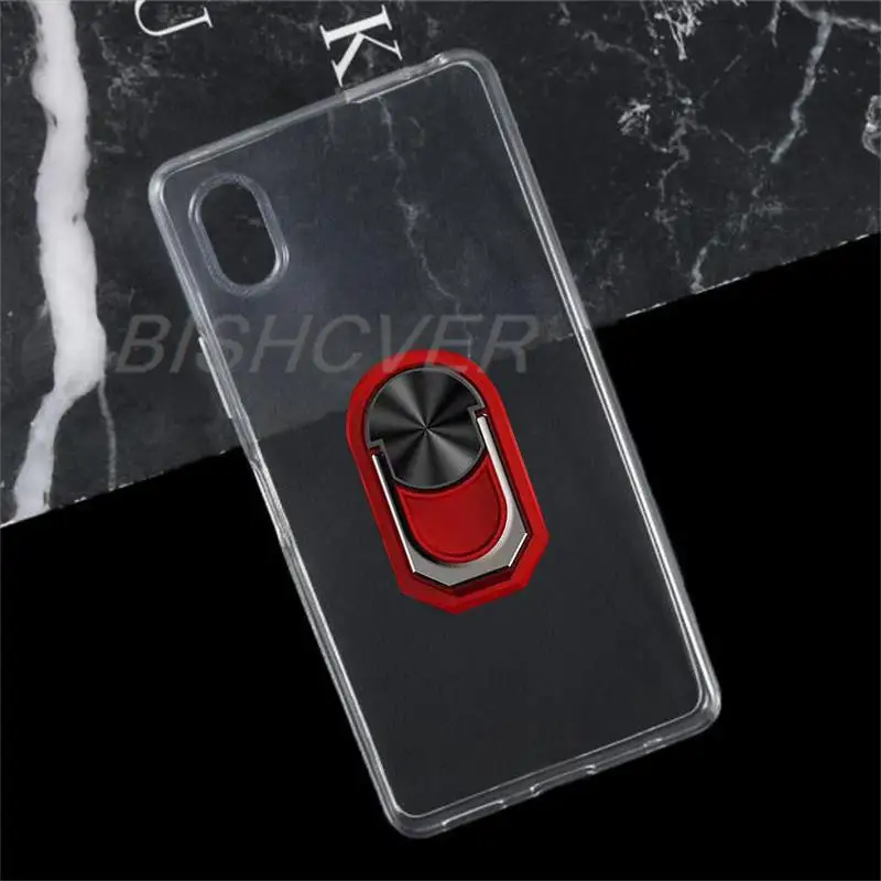 Magnet Case For Sony Xperia Ace iii Shockproof Soft TPU Silicone Cover For Sony Xperia Ace 3 III SOG08 Case With Ring Holder