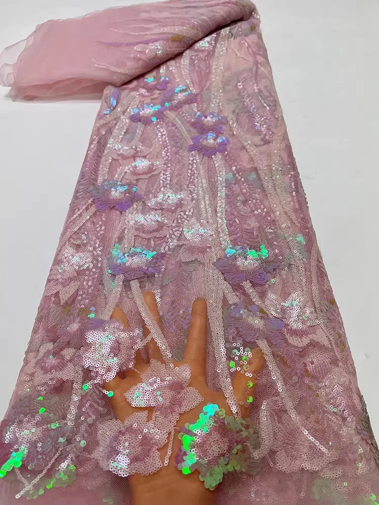 2-yardas-de-tela-de-malla-nueva-multicolor-con-patron-de-cuentas-tridimensional-telas-bordadas-para-ropa-tela-para-vestido-de-noche