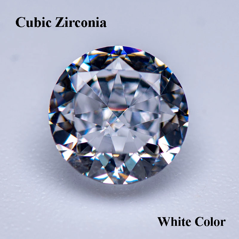 

Cubic Zirconia Crushed Ice Cut White Color Round Shape Charms Beads for Jewelry Making Earrings Pendant Materials No Certificate