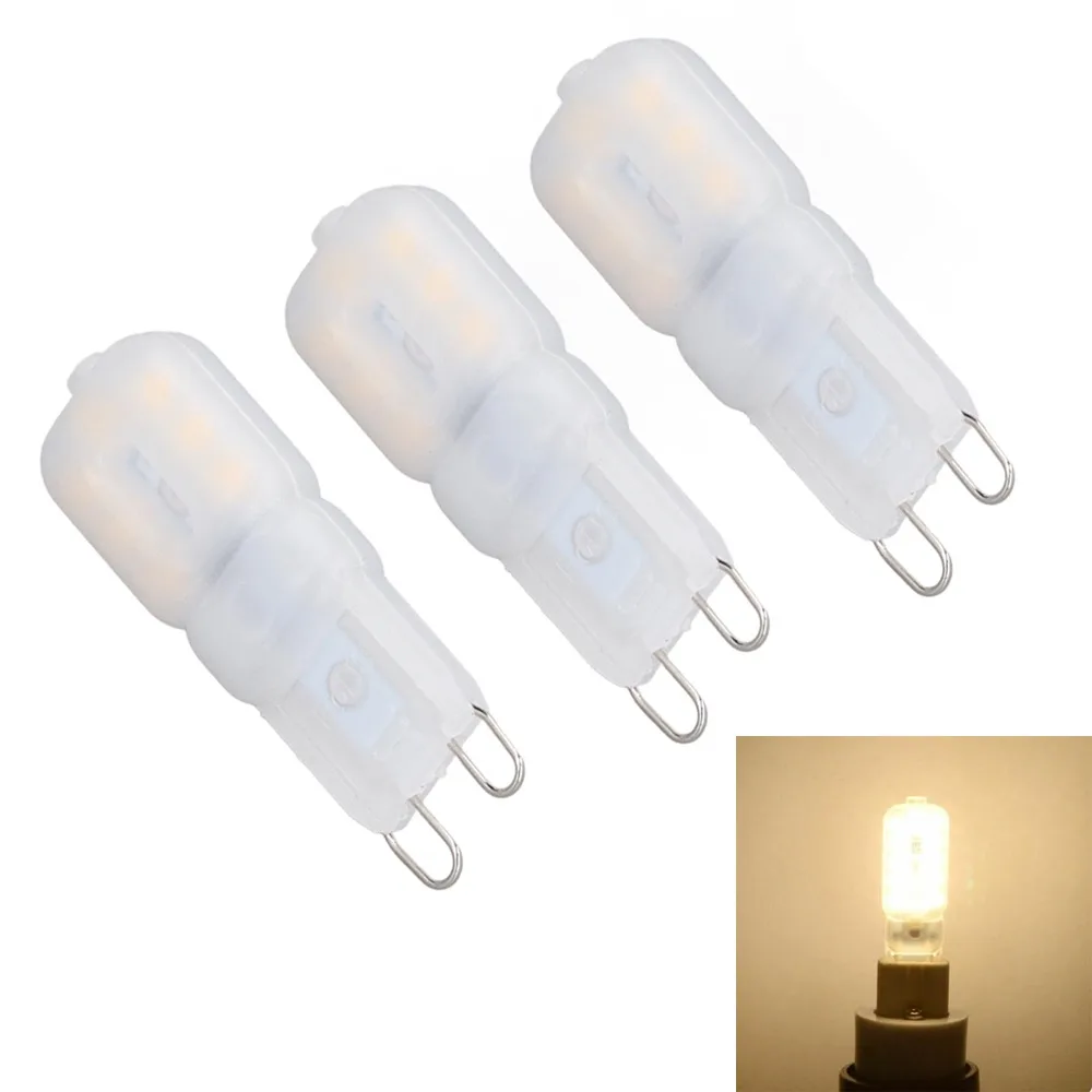 3Pcs New Dimmable G9 LED Bulb Warm White Energy Saving G9 Light Bulb Milky Cover Chandelier Lighting