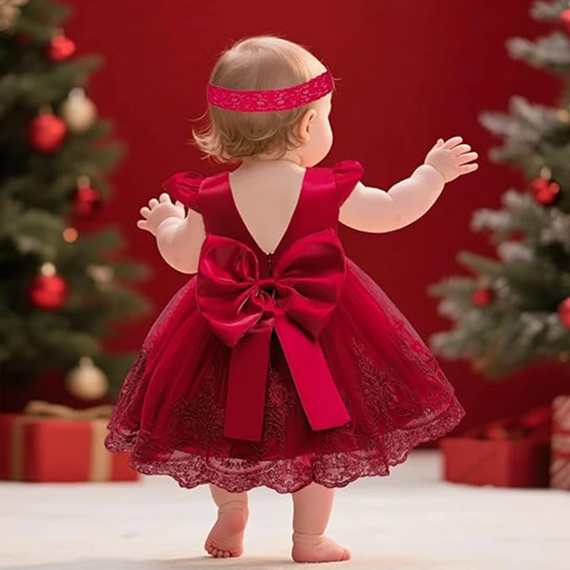 Infant Dresses Girl 1st Birthday Dress For Baby Girl Toddler Girl Christening Gown Clothes Newborn Baptism Dress For Baby Girls