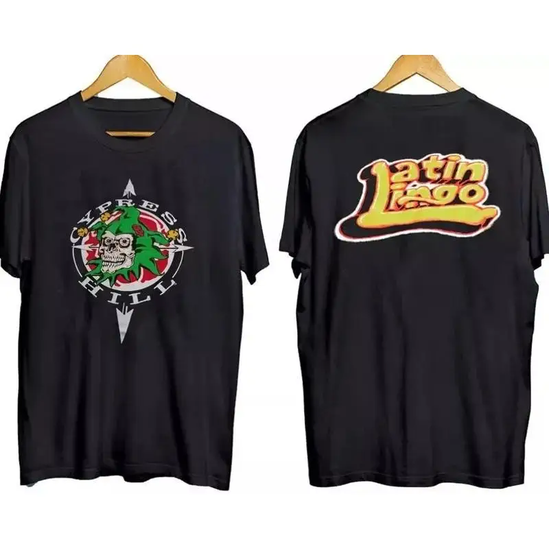 

Cypress Hill Latin Lingo 2-сторонняя черная футболка с репринтом S 5XL для фанатов