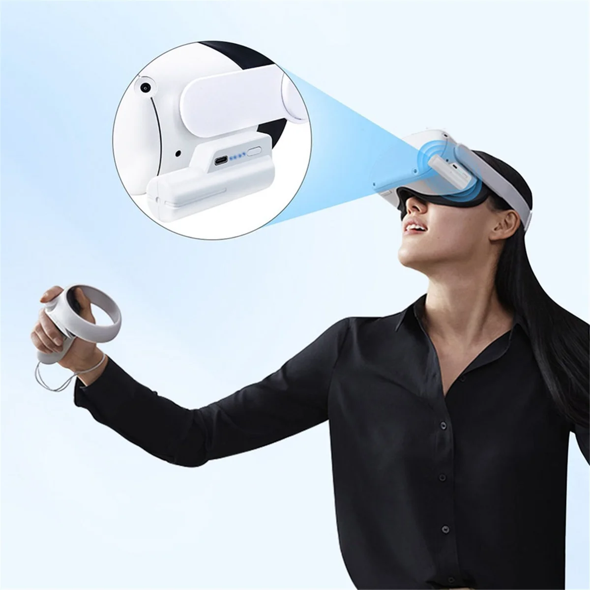 SMIEA VR Power Bank Аккумуляторная батарея для гарнитуры с портом Type-C для Oculus Quest 2, аксессуары для гарнитуры