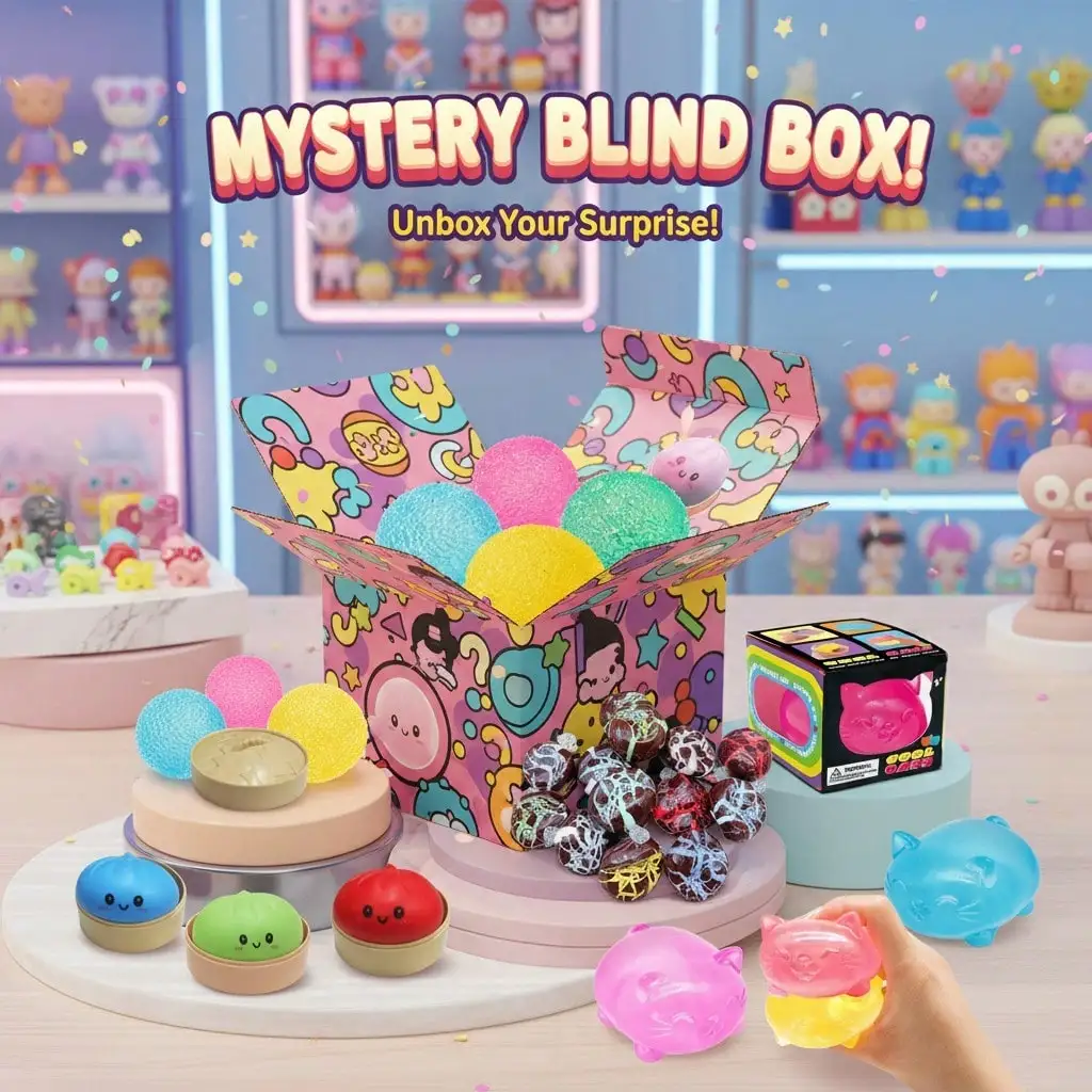 

Mystery Blind Box Squishy Surprise Box 3 Draws Coconut Ball Maltose Crispy Handmade Ball Bun Kitten Maltose