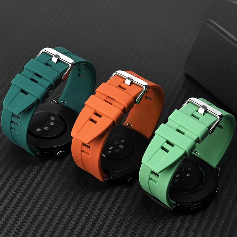 22mm Watch Strap for Huawei Watch GT 3/2/2E Pro Silicone Smartwatch Bracelet for Samsung Galaxy Watch 3/45mm/46mm S3 Band