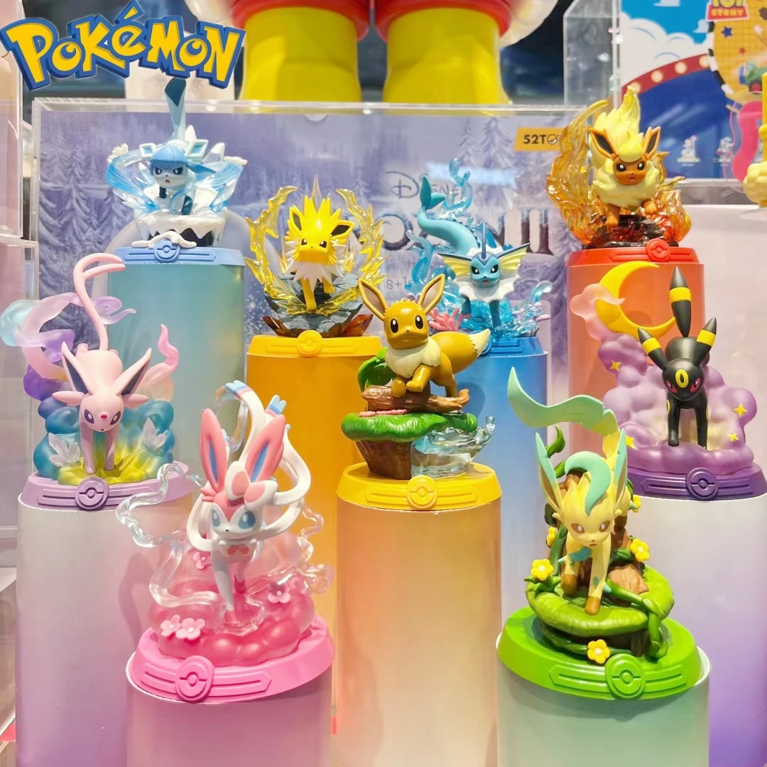 In Stock Pokemon Figure Eevee Figure Sylveon Vaporeon Anime Figure Eeveelution Figure Model Toy Gift