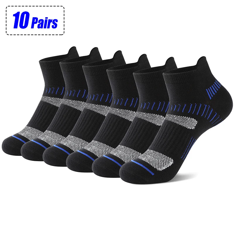 10 Pairs Spring Summer Men Casual Sports Running Socks Protective Ankle Socks Thin Breathable Deodorant Fitness Short Socks Male