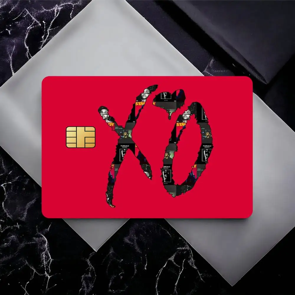 Rapper The Weeknd XO Credit Card Skin Stickers for Bank Card Bus Metro Card Sticker Waterproof Gift