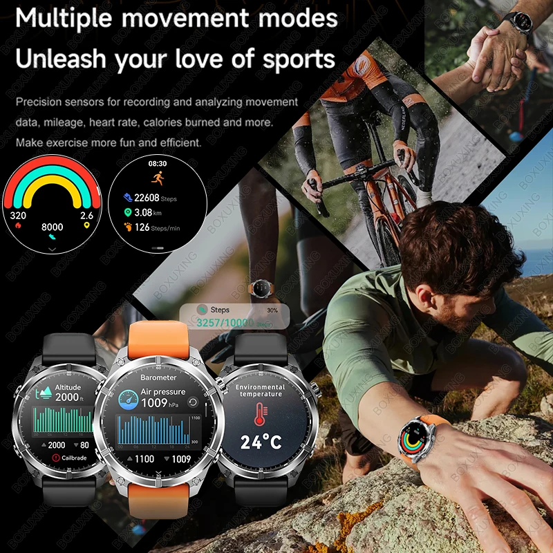 New For Xiaomi Diving Smart Watch Men AMOLED Screen 3ATM Waterproof Heart Rate Compass Sports Fitness Bluetooth Call Smart Watch