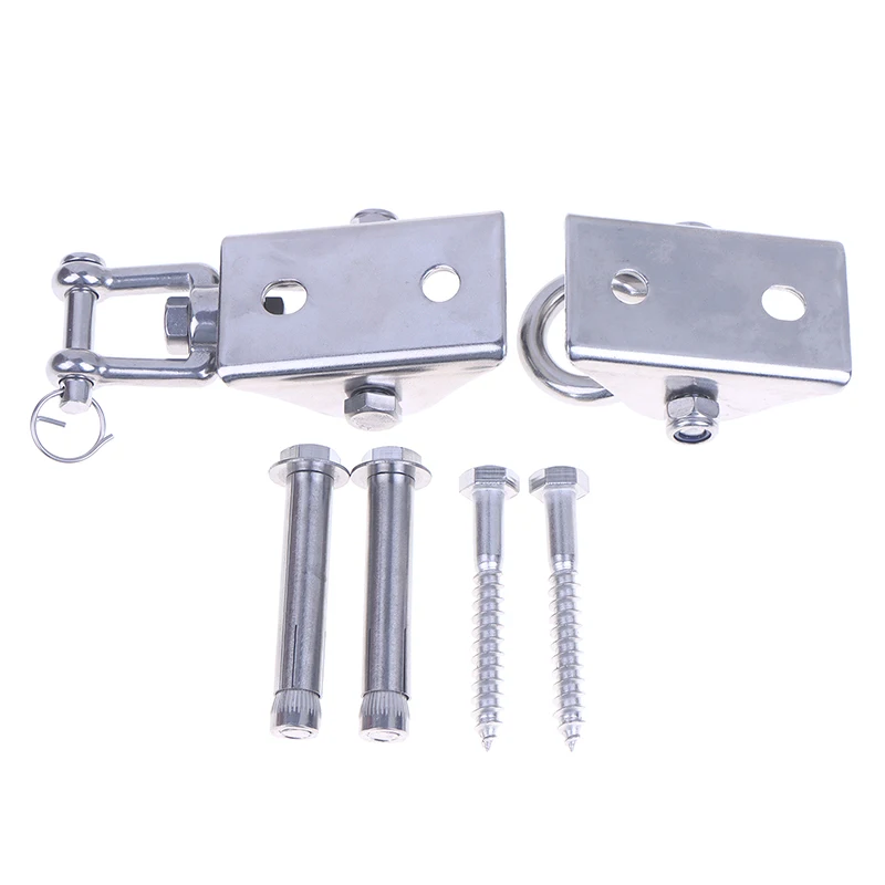 Colgadores de columpio de acero inoxidable 304: ganchos de suspensión para montaje en techo para hamaca de yoga, bolsa de boxeo, silla, bolsa de arena (accesorios de columpio)