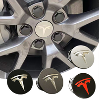 4pcs 56mm Wheel Hub Center Caps For Tesla Model 3 Model Y Badge Cover Hubcaps for Tesla Model Y X S 2023 Car Accessories