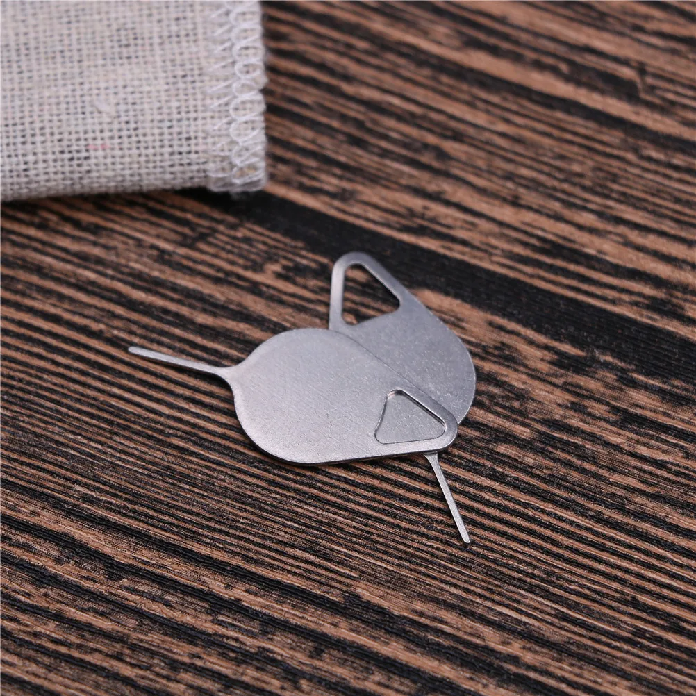 10PCS Sim Card Tray Removal Eject Pin Key Tool Stainless Steel Needle