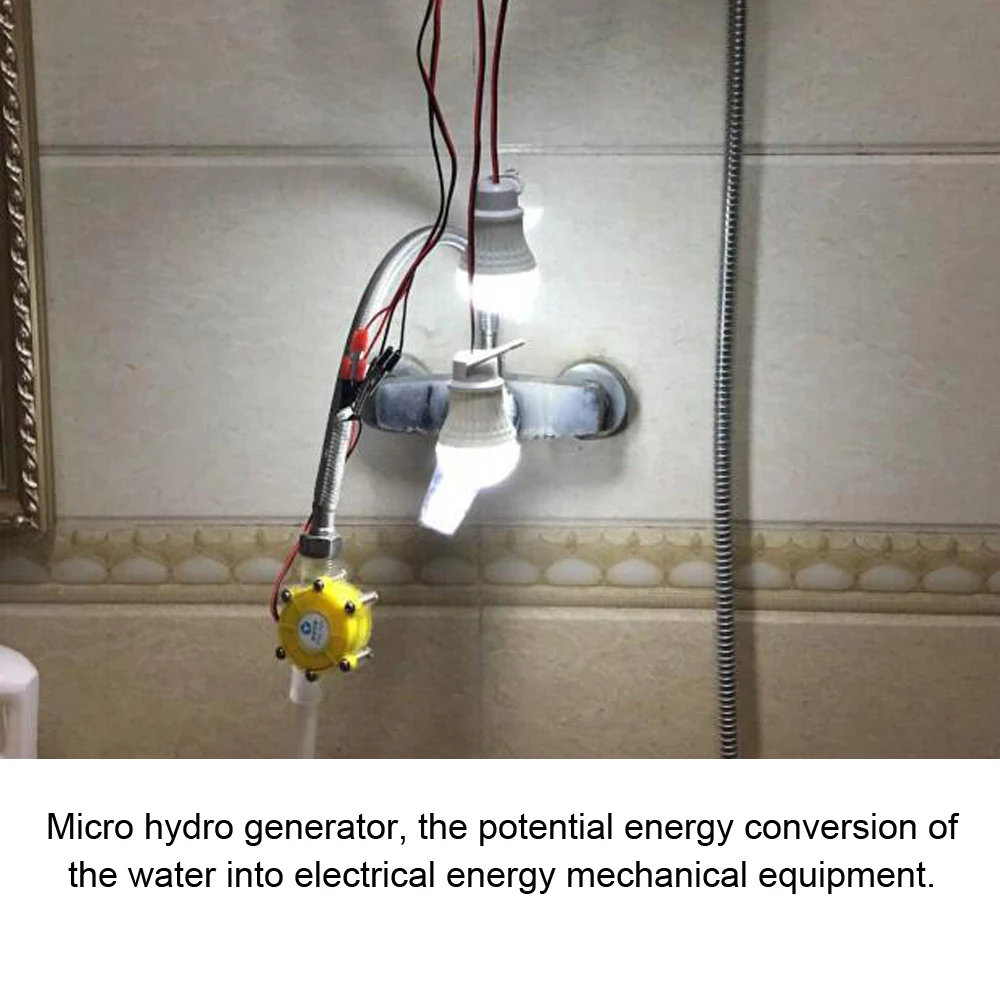 Hydroelectric Generator Mini Stable Waterflow Pump  Generator Hydroelectric Hydro Tap DIY